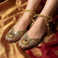 復古流浪者繫帶鞋 / 駱駝皮印度巴基斯坦 / 旁遮普之魂民族風