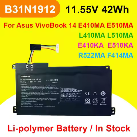 B31N1912 For Asus VivoBook 14 E410MA E510MA L410MA L510MA E410KA E510KA R522MA F414MA Series C31N191