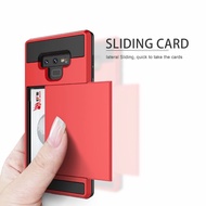 Samsung Galaxy Note 10 Note 9 Note 8 Note 5 Note 4 Hybrid Holder Card Slot Wallet Cover Armor Case