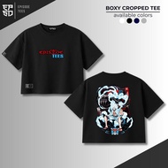 Episode Tees "Onepiece" Boxy Cropped Fit Anime Luffy Gear 5th Oversized Cotton Tee Streetwear Top