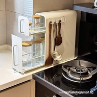 Kitchen Spice Rack Multi-Functional Storage Rack Narrow Side Pull-Out Spice Rack Vertical Spice Cabi