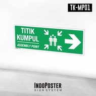 Safety Sign Stickers K3 Directions Gathering Point Muster Point Assembly Point