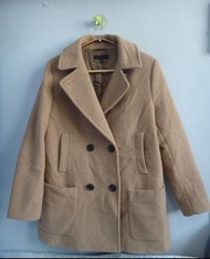 正品 Uniqlo 駝色 雙排釦 長大衣/外套 size: XL
