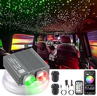 SUNKENET 32 W Starry Sky Car, 800 Pieces x 0.75 mm x 4 m Starry Sky Fibre Optic RGBW Bluetooth App/R