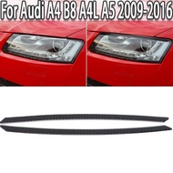 K-Car Front Headlight Eyebow Headlight Lamp Sticket Carbon Fiber Eye-catching Trim For Audi A4 B8 A4