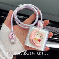 Cute Hello Kitty Charger Protective Case Soft Charger Protector Compatible for iP 20W Charger 12 13 