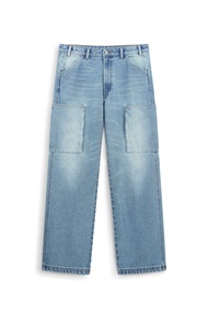 AIIZ กางเกงยีนส์ผู้ชายขายาวมีกระเป๋าข้าง AIIZ Mens Denim Relaxed Fit