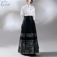 Ming Dynasty Hanfu Horse Face Skirt Women Pleats Skirt Chinese Traditional Hanfu