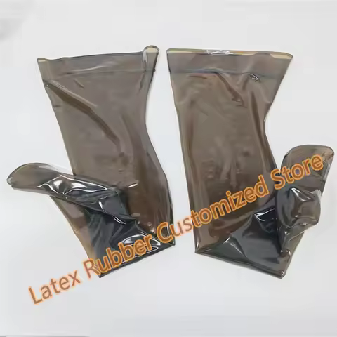 Women Transparent Black Latex Stocking Custom Made Halloween Cosplay Costumes