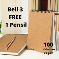 Notebook Buku Tulis Buku Diary Gambar Skerta Anime Buku Agenda Catatan Sketchbook 50 Lembar Drawing
