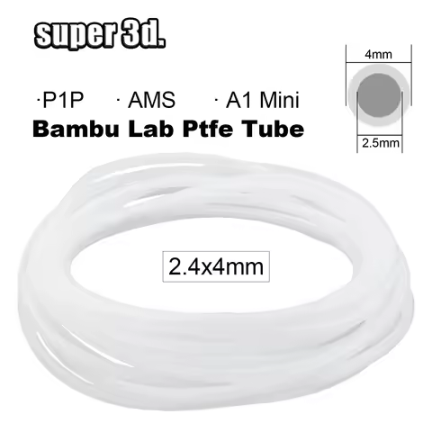 Bambu Lab Ptfe Tube ID2.5mm OD4mm P1P X1C AMS A1 Mini 3D Printer Teflonto Pipe 1.75mm Bambulab Ptfe 