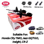 APM Honda City TMO, Jazz GE, TGO, Insight, CR-Z Front & Rear Gas Shock Absorber With Boot & Mounting