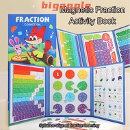 【BMSG】 Magnetic Fraction Learning Toy For Kids - Tri-Fold Educational Math Disc With Visual Partitio