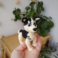 狗 Miniature dog Realistic Husky. plush puppy toy. Dog doll plush toy Husky
