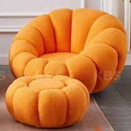 (FREE Shipping+Installation) KBS Lazy Pumpkin Sofa + Stool / Nordic Elegant / Lambskin Fabric / Sofa