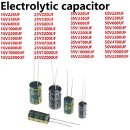 100/50/20/10/5pcs 16V 25V 35V 63v 50V 400V 450v Capacitor 220uf 330uf 470uf 680uf 1000uf 2200uf 3300
