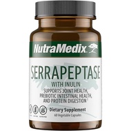 Nutramedix Serrapeptase Supplement - Proteolytic Enzymes for Digestion + Inulin - Made to Support Di