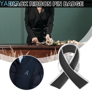 YARIS Black Ribbon Pin, Awareness Breast Cancer Funeral Ribbon Badge Brooch, Enamel Black Ribbon Bad