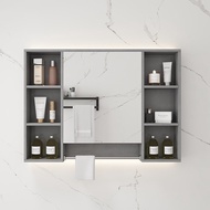 Solid Wood Mirror Cabinet Wall-Mounted Bathroom Table Mirror Bathroom Mirror Toilet Hand Washing Dressing Mirror