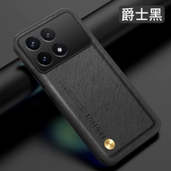 M6 POCO Pro Cross เคสหนังสำหรับ Xiaomi Poco M6 Pro M6 6M 6 Poco M6Pro 4G 5G กล้อง2024เคสครอบโทรศัพท์กันกระแทกสีทึบไม่มีกรอบ TPU แบบนุ่มป้องกันการตกด้วยลายนิ้วมือ
