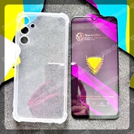 (COMBO F35) SAMSUNG M34 5G - Shockproof Clear Flexible Case and OG Full Screen Tempered Glass