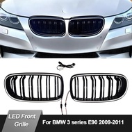 LK0C Gloss Black LED Kidney Front Grille For BMW 3 Series E90 E91 LCI 325i 330i 335i 328i 2009-2011 