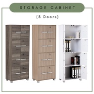 Alora Furniture - NAOMI 8 Door Storage Cabinet with Lock / Almari Berkunci / Locker Cabinet / Book File Cabinet 收纳柜 / 橱柜