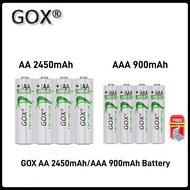 GOX 1.2V AA/AAA NI MH Rechargeable Battery 2450mAh/900mAh With Battery Box
