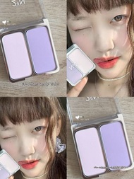 2aN Dual Tone Matte Blush Highlight Natural Cheek Contour Powder Compact Long-lasting Easy to Apply 