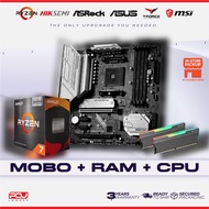 # PCU LEGACY # AMD RYZEN CPU MOBO RAM COMBO SET / RYZEN 5 5500 5600 5600X / RYZEN 7 5700X 5700X3D / 