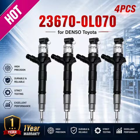 4PCS 23670-0L070 Fuel Injection Nozzle 236700L070 Common Rail Diesel Injector Sprayer 23670 0L070 Fo