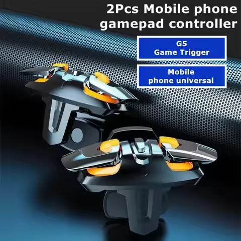 G5 Mobile Phone Four Fingers Gamepad Joystick Controller L1R1 Aim Shooting Alloy Key Button for IPho