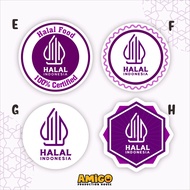 Halal LABEL STICKER PARCEL STICKER PACKAGING FOOD STICKER DRINKING CAKE HAMPER ROUND CUTTING