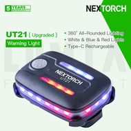 NEXTORCH UT21 360° All-Rounded Lighting Warning/Signal/Clip-Light/Flashlight, White/Blue/Red 3 Color