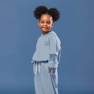 Girls Essentials Cinched Hoodie Wide Leg Sweatpant Co-Ord Set Casual Tracksuit