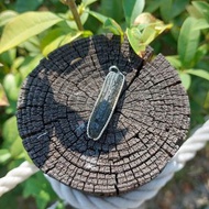 捷克綠隕石s925純銀包邊吊墜