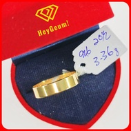 (Ready stock) Cincin Belah Rotan EMAS ORI 916/24K Size 16-23½