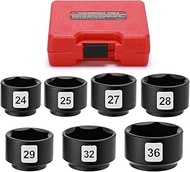 Mayouko 7 Pieces Low Profile Oil Filter Wrench Socket Set, Oil Filter Cap Remove and Install Tool Ki
