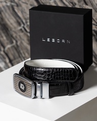 LEBORN:Lebelt เข็มขัดกอล์ฟ เข็มขัดออกรอบ เข็มขัดมาร์คเกอร์ ลายหนังจรเข้