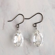天然寶石耳環　水晶