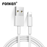 FONKEN 3A Fast สายเคเบิลข้อมูลสายชาร์จ Apple iPhone iPad มีแสง USB สายชาร์จความไวสูงชาร์จไฟส่งข้อมูลการซิงโครไนซ์1M/2M สำหรับ iPhone 7/8/11/12 iPad Air Mini Pro