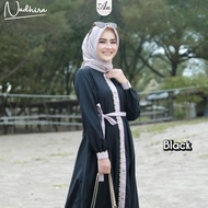 Gamis wanita terbaru nadhira original dress by aden hijab warna hitam