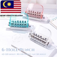 INS 6-hole Puncher A5/B5/A4 Size 20/26/30 Holes Loose Leaf Binding Comb Binder Ring Paper Document S