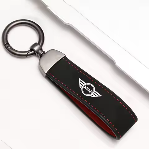 For BMW mini cooper cooper r56 fridge Cooper JCW R55 F56 R57 R58 R59 R60 R61 Car Suede Keychain Zinc