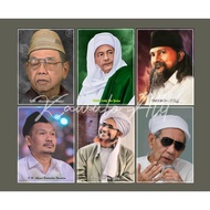 Paket 6pcs kertas poster hiasan dinding foto ulama kyai & Habib