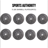 5Lbs x 8 pes Sports Authority dumbell/barbell plates.