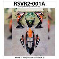 Rapido Cover Set Assembly RS150R V2 V3 Supra GTR-150 (10) Black Red Blue Yellow(Sticker Tanam)