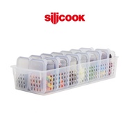 [silicook] Food Container 200ml 14p with Tray Set (Translucent White Lid) / Food Storage