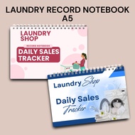 Laundry Shop Record Notebook | Daily Expense & Inventory Tracker | A5 Business Record Book