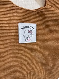 (面交免運)Hello Kitty 日式風燈芯絨購物袋環保袋上學袋